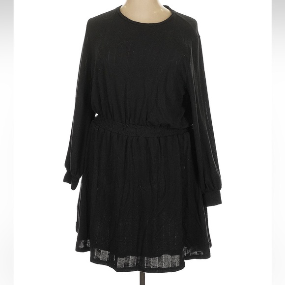Anthropologie Dolan Left Coast Cressida Sweater Dress Black Knit Plus Size 2X - Picture 6 of 10